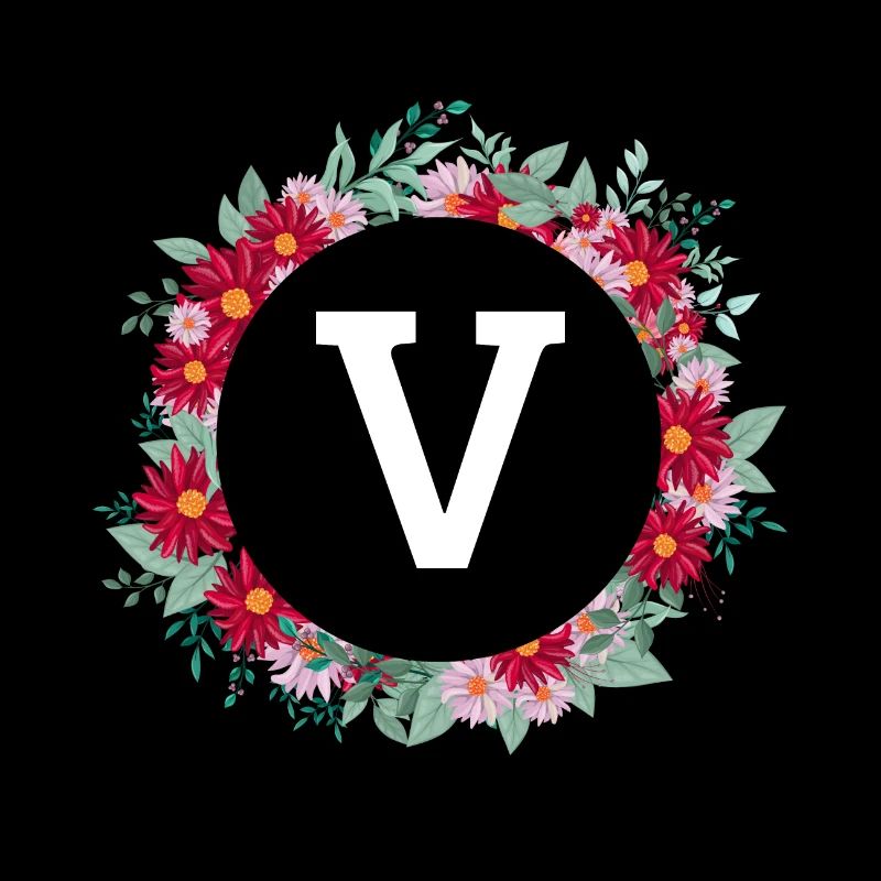 Buchstabe V Blumenkrone