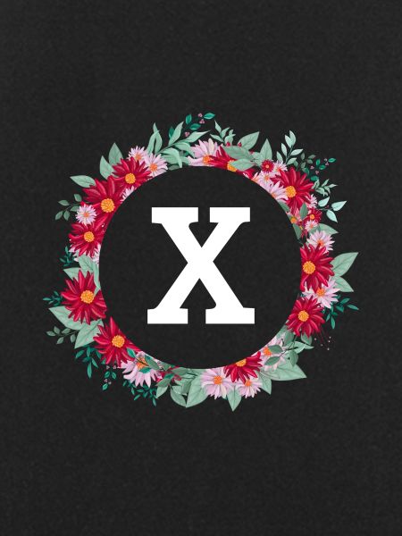 Buchstabe x Blumenkrone