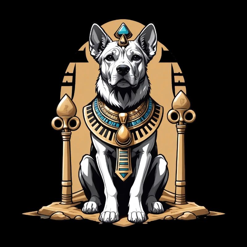 Chien Pharaon Chien Égypte Pyramide Cadeau