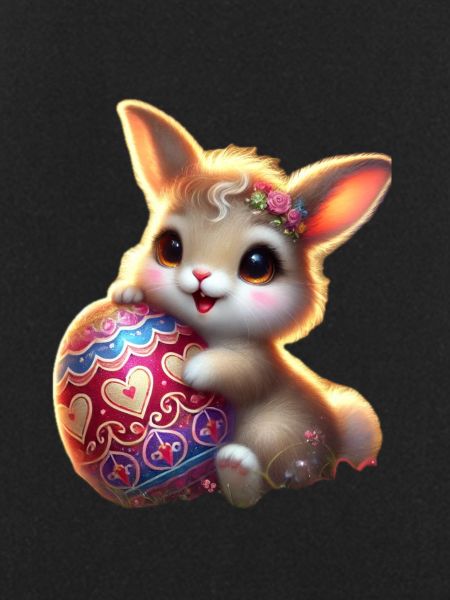 Easter bunny with egg