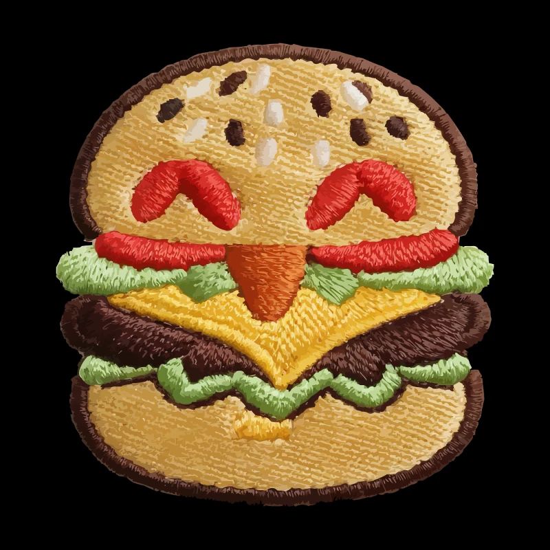 Burger brodé