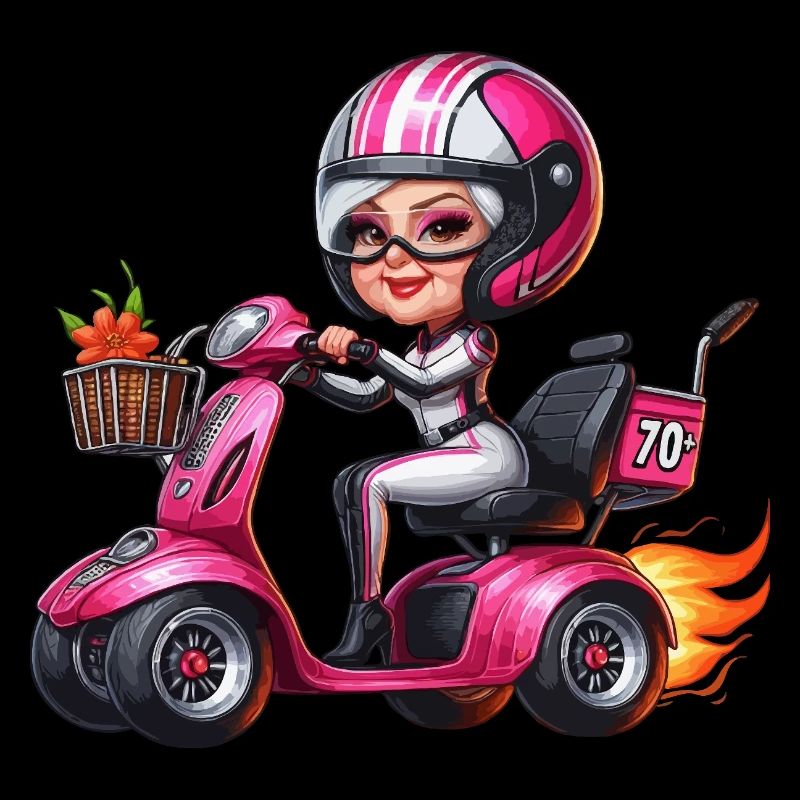 Scooter de mobilité de course mamie