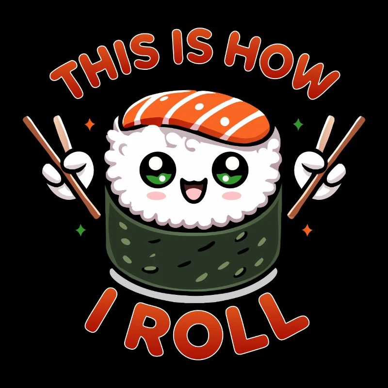 Kawaii Chibi Sushi Roll - C’est comme ça que je roule drôle