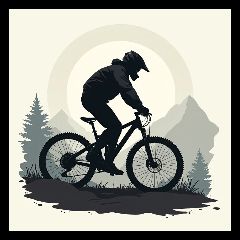 MTB in den Bergen und Wäldern.