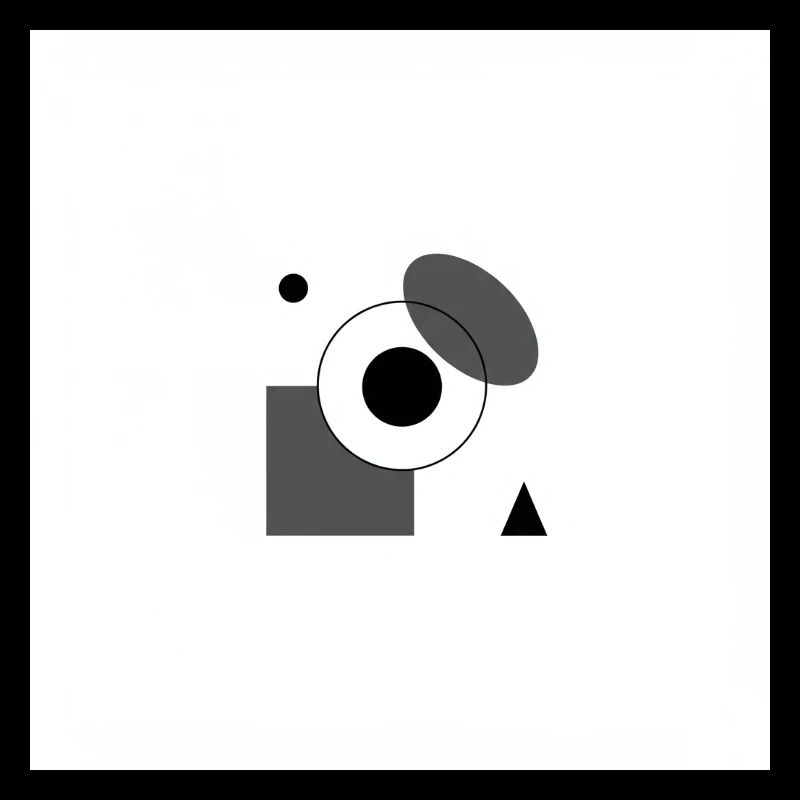 Design graphique abstrait monochrome