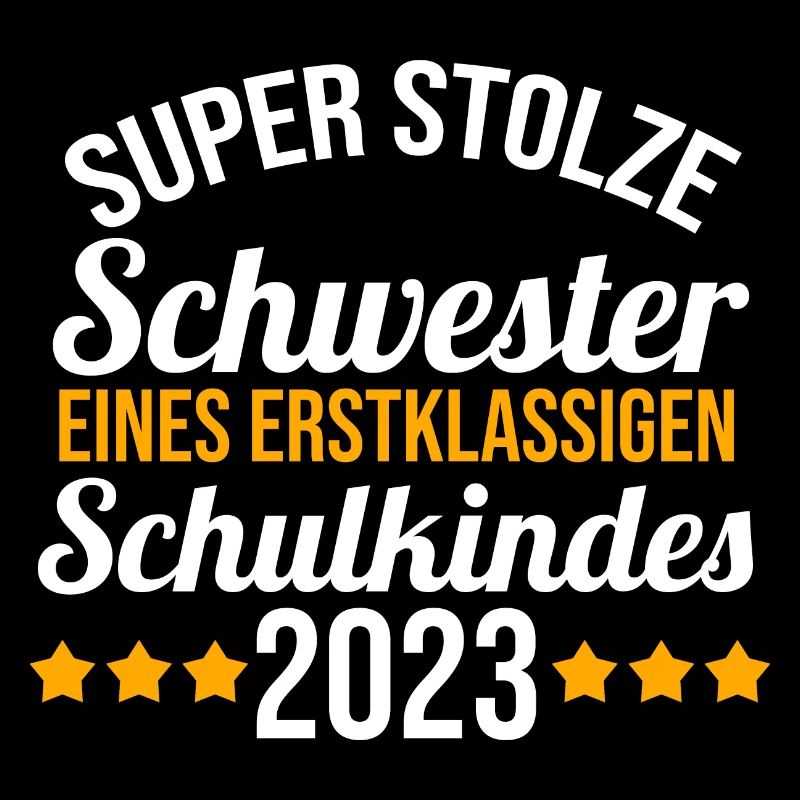 Stolze Schwester eines Schulkind 2023 Einschulung