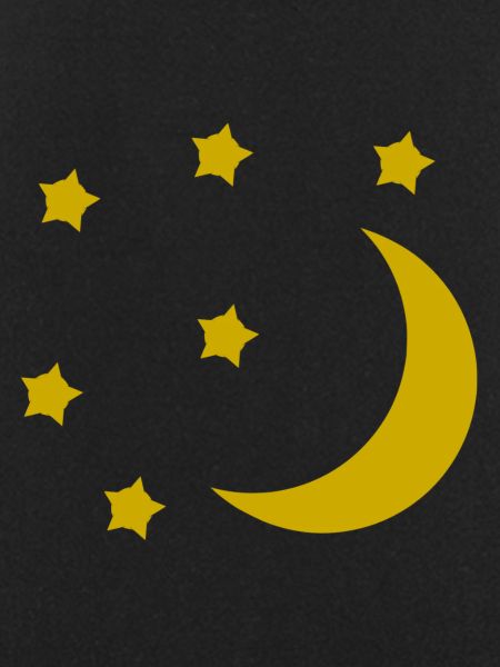 Moon and stars