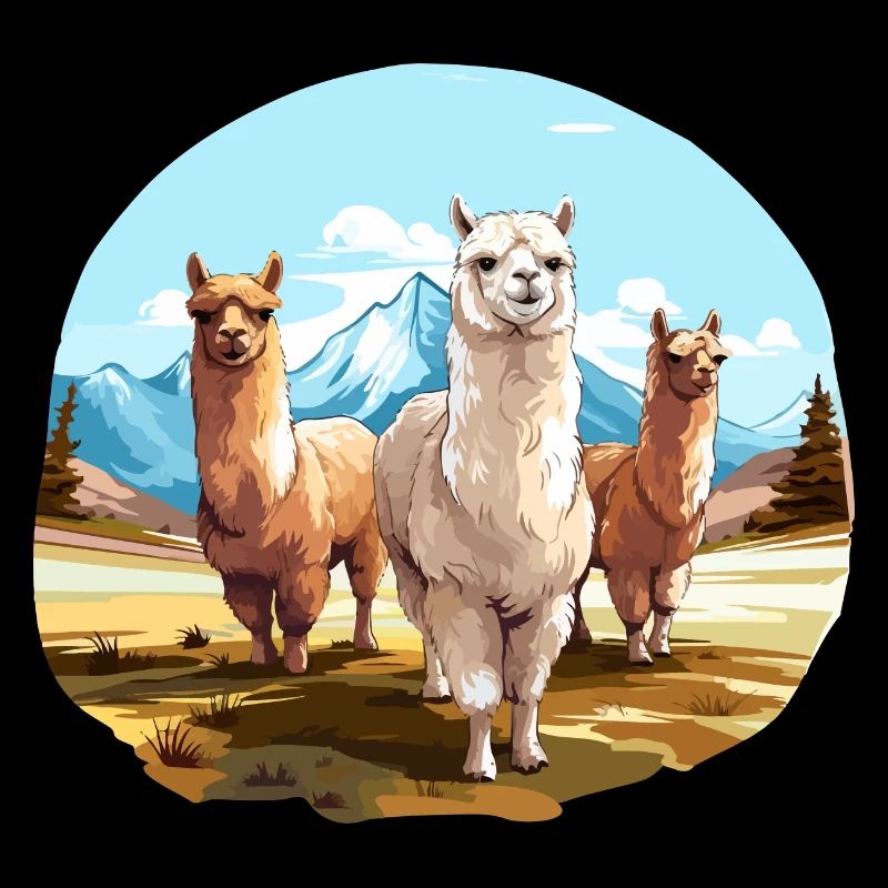 Alpaca, alpacas in nature