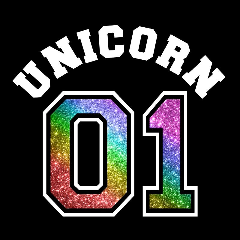 Unicorn 01 Rainbow Glitter