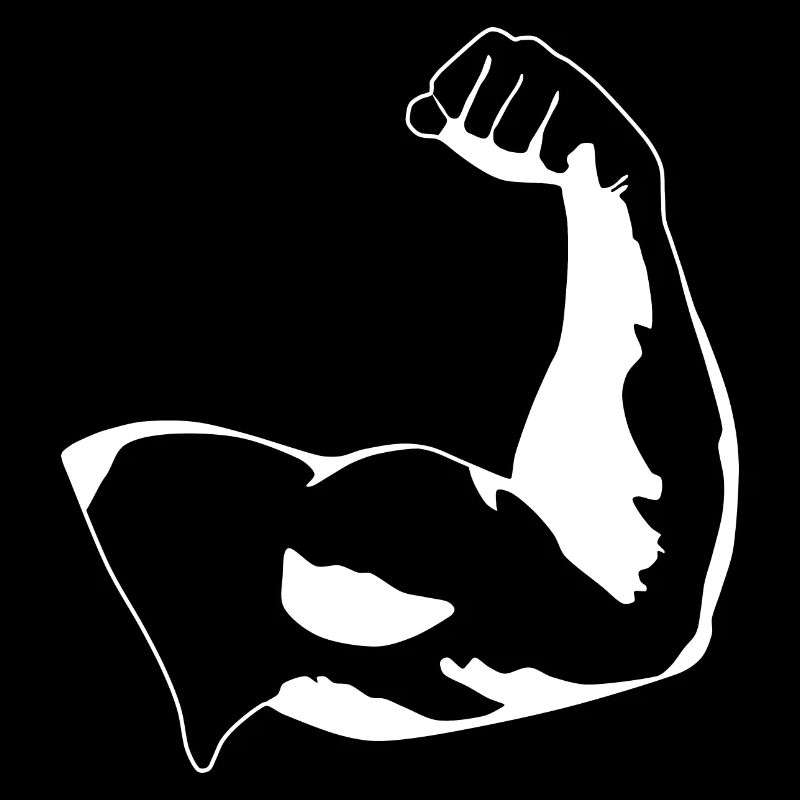 Biceps Upper Arm Muscles Weight Training Black