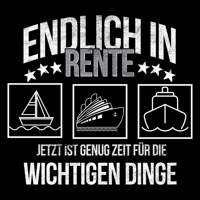 Rentner mit Boot Ruhestand genießen Rente