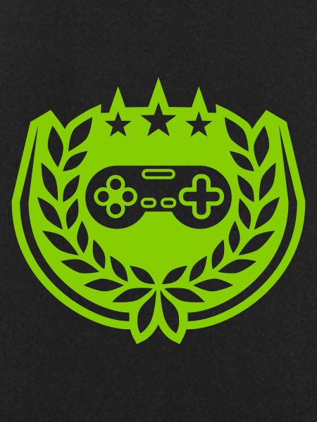 Retro Controller Sterne Lorbeerkranz