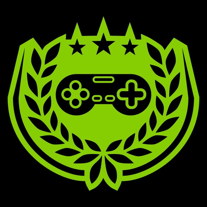 Retro Controller Sterne Lorbeerkranz