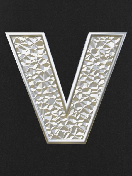 V, letter, initial, monogram,