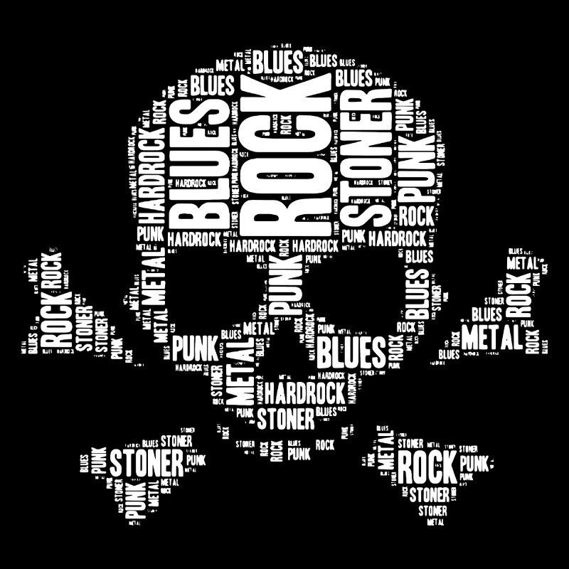 Conception typographique Rock de crâne