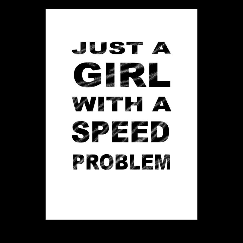 Frau Speed Problem Auto Rennen Geschwindigkeit