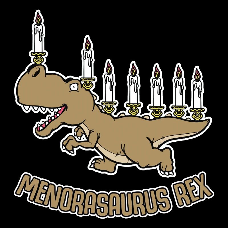 Menorasaurus Rex - idée cadeau Juifs, Chanuka