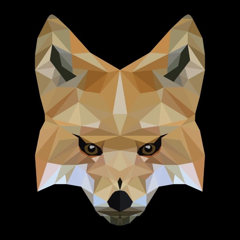 Low Poly Art Fox - Idée cadeau
