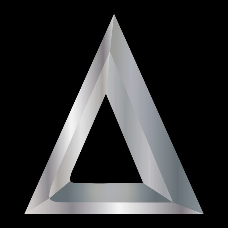 Math Symbols Delta Silver - Gift Idea