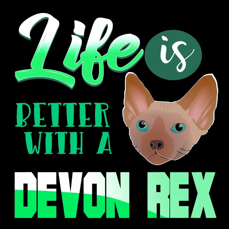 Cat Devon Rex Kitten Meow Cat Gift