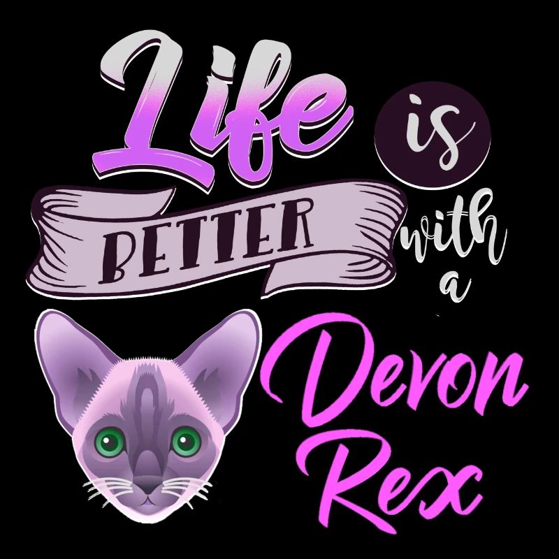 Cat Devon Rex Kitten Meow Cat Gift