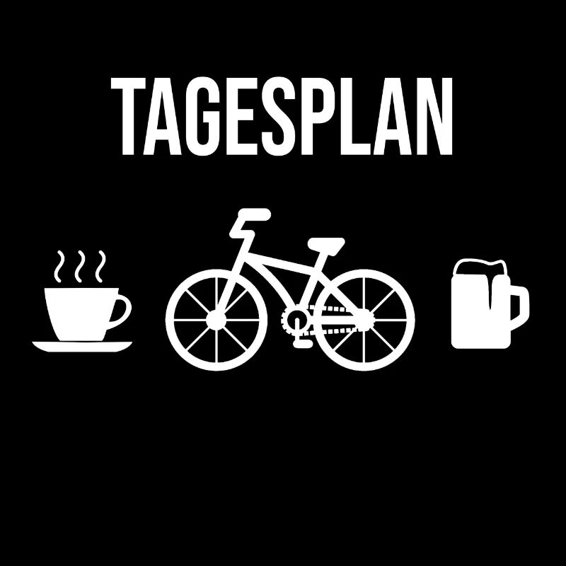 Fahrrad Radfahrer Tagesplan