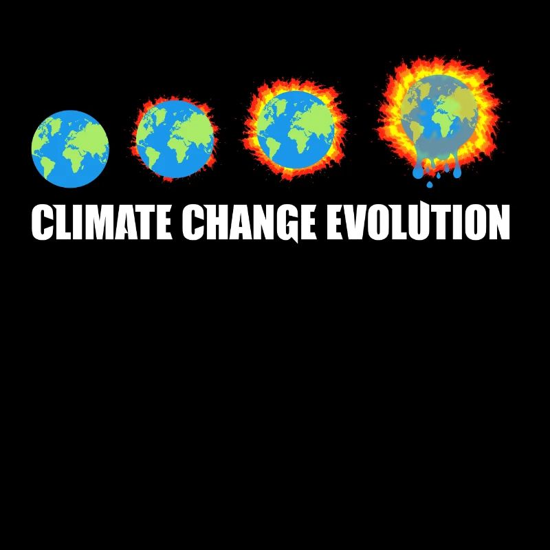 Climate Change Evolution Funny Awareness T-Shirt
