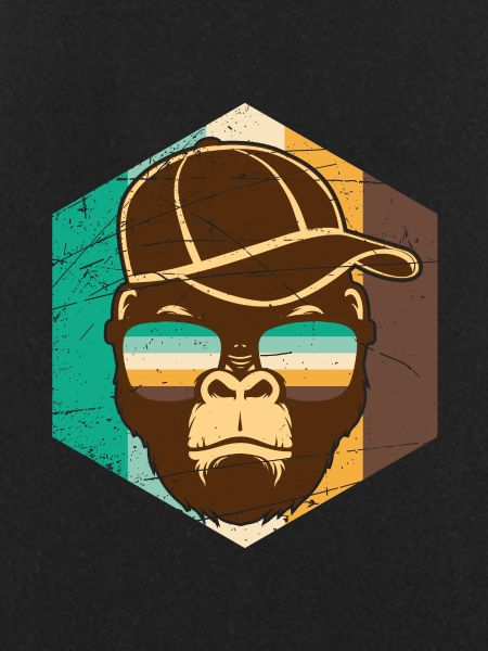 Hipster monkey