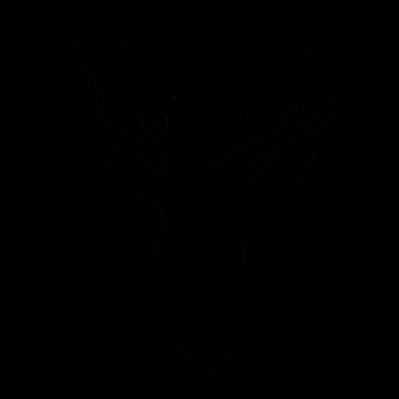 Deer logo black deer head elk reindeer Bambi