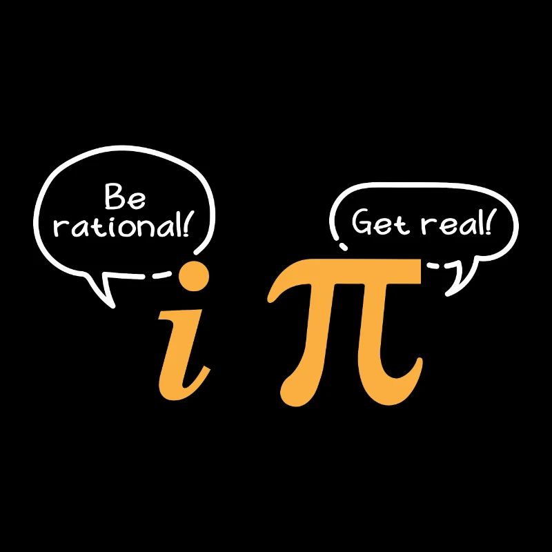 Math symbols be rational get real pi nerd gift