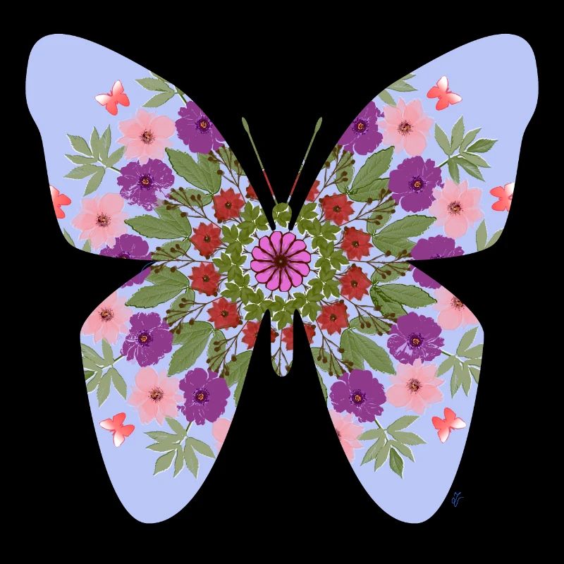 papillon et fleurs