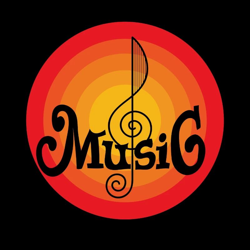 Note de musique rétro