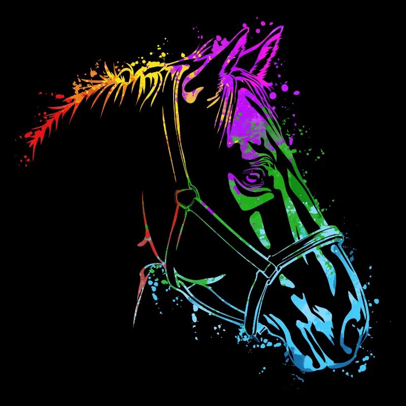 Tête de cheval Cheval Coloré Chevaux