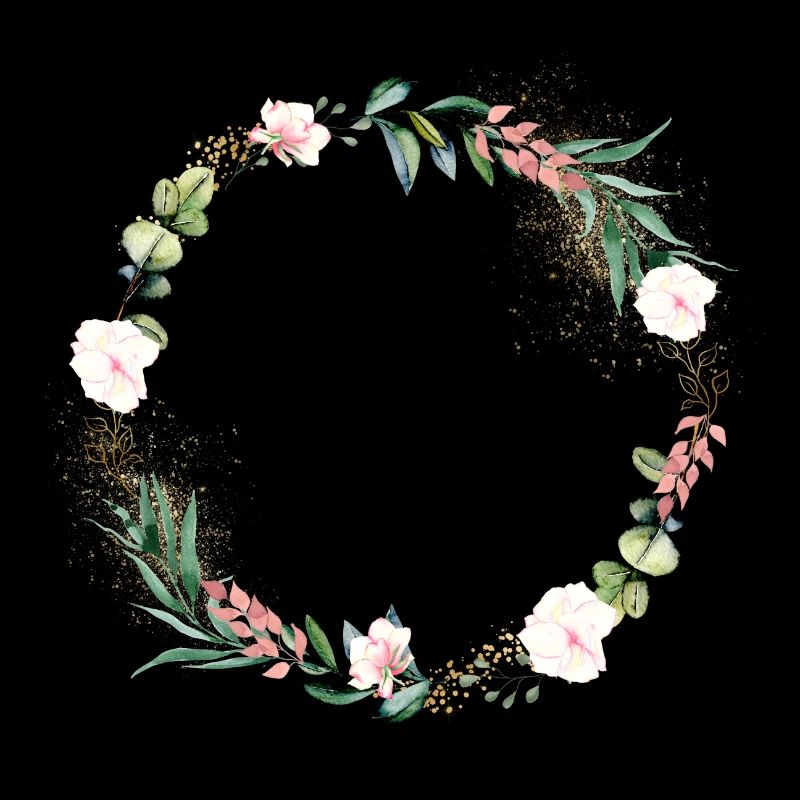 Couronne de fleurs d’eucalyptus personnalisable
