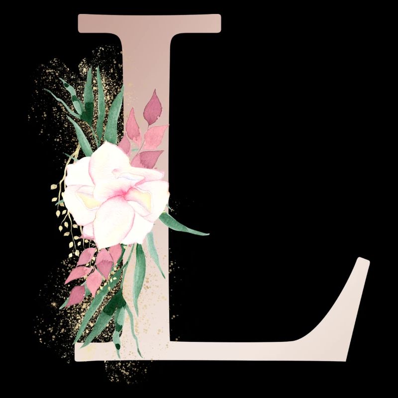 Customizable Monogram L Floral