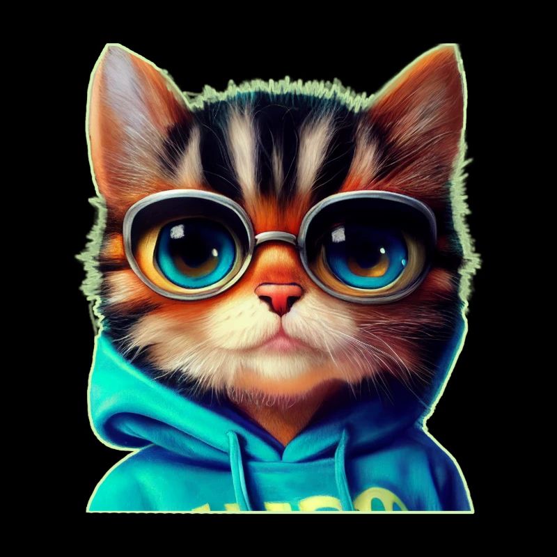 Cat with glasses