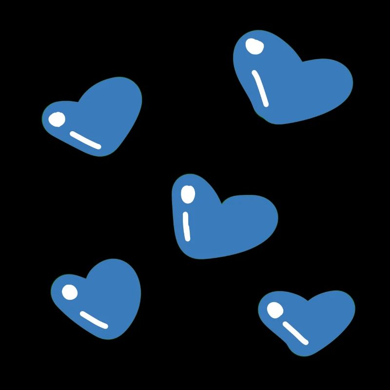 cœurs bleus