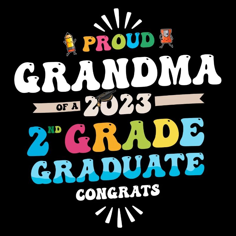 Fière grand-mère d’une classe de 2e année de 2023
