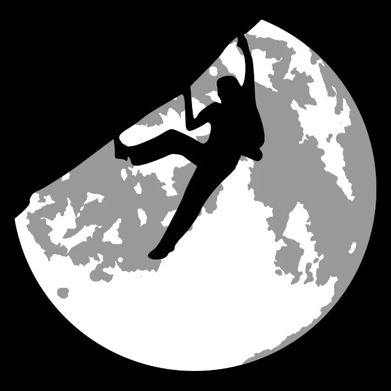 full moon and climbing