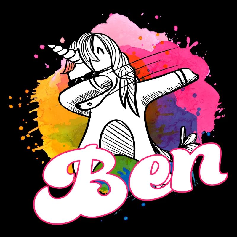 BEN - Beau nom de garçon avec licorne cool
