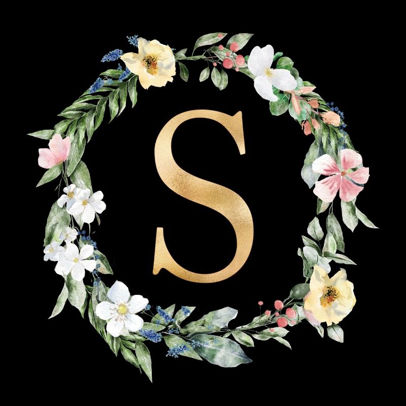 Customizable Monogram Watercolour Floral S