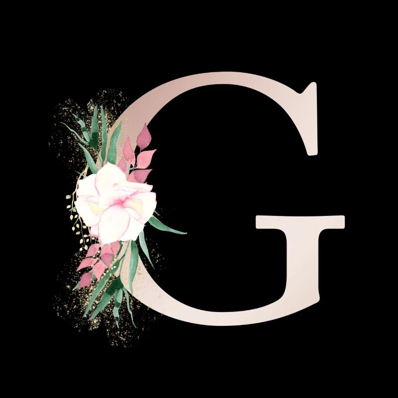 Customizable Monogram G Floral