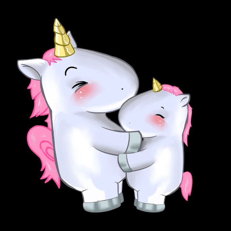 Süßes Einhorn Duo, Einhörner niedlich süß Geschenk