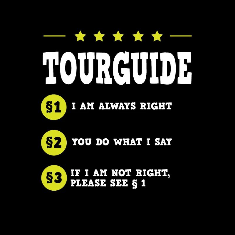 Tour guide rules saying joke