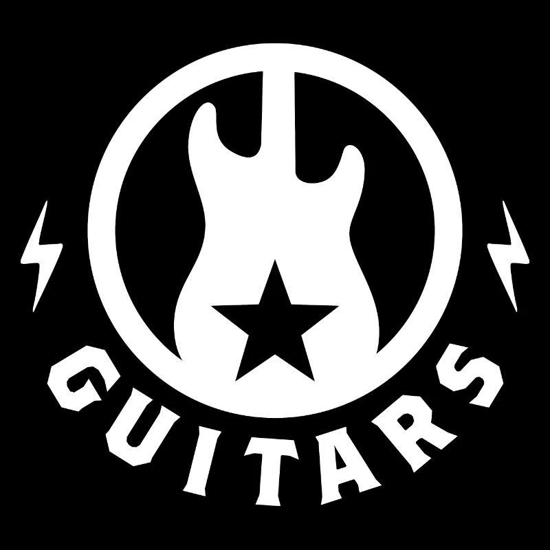 Electric guitars, retro logo light