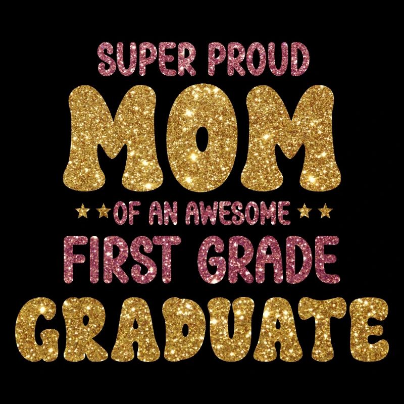 Super stolze Mutter eines großartigen Absolventen der ersten Klasse