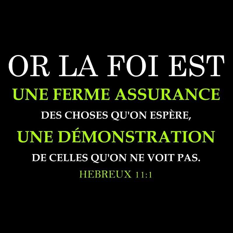 HEBREUX 11:1 VERSET DE LA BIBLE "OR LA FOI..."