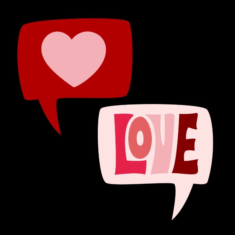 Speech Bubbles Love Love Valentine's Day 2403-5