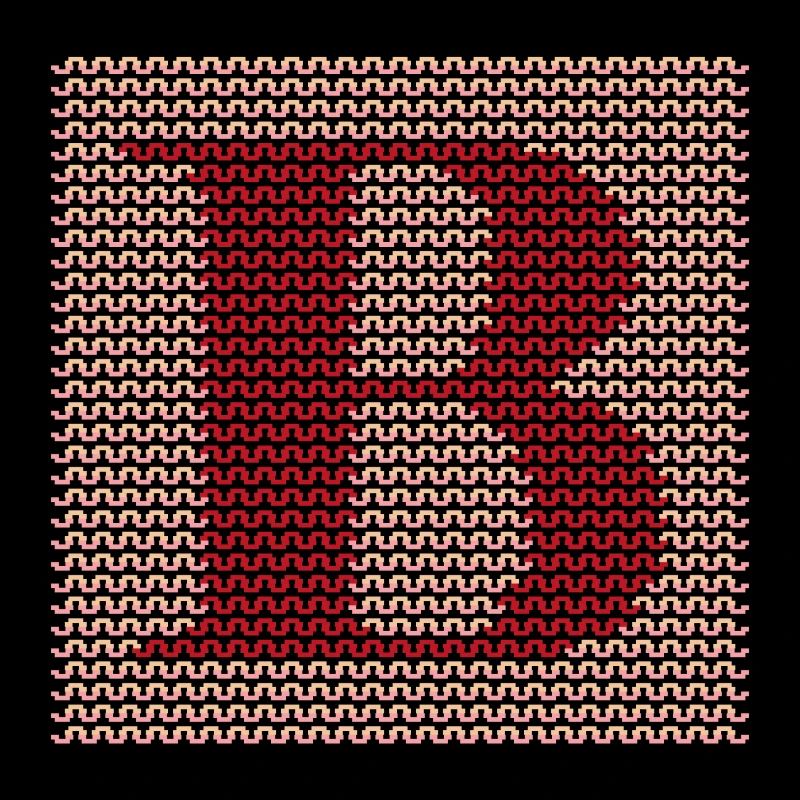 Garn Serif Buchstabe B Rot