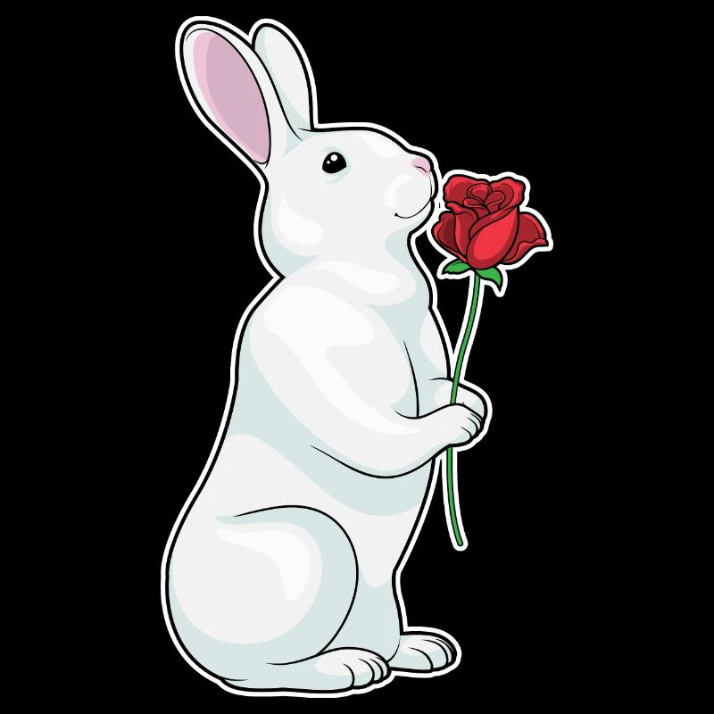 Fleurs de rose lapin
